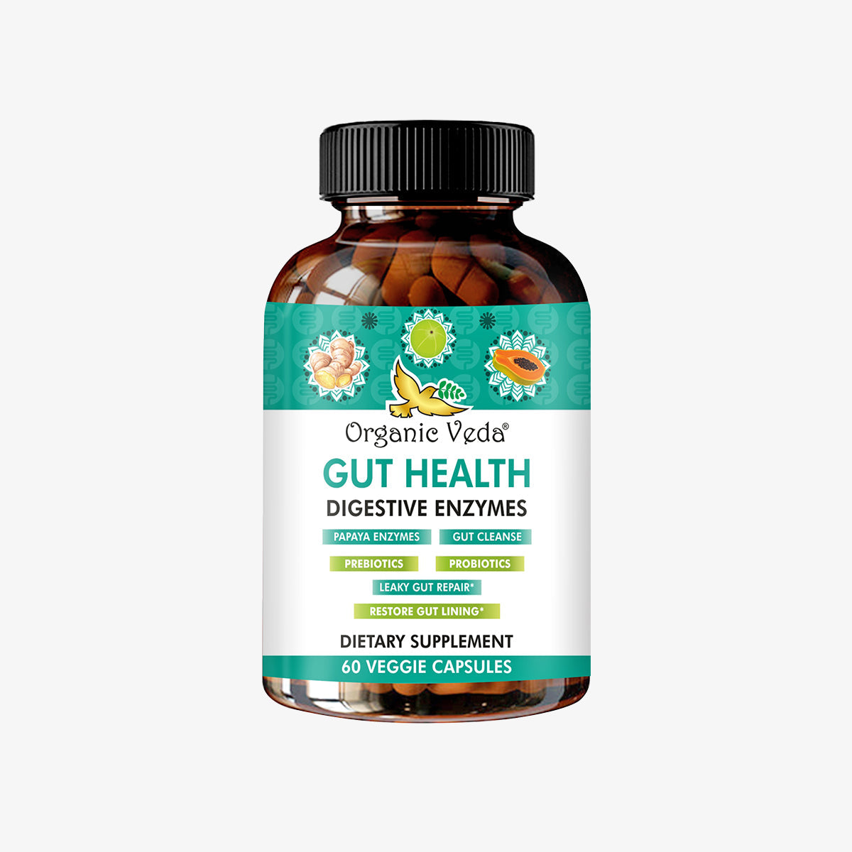 Gut Health Digestive Enzymes Capsules OrganicVeda
