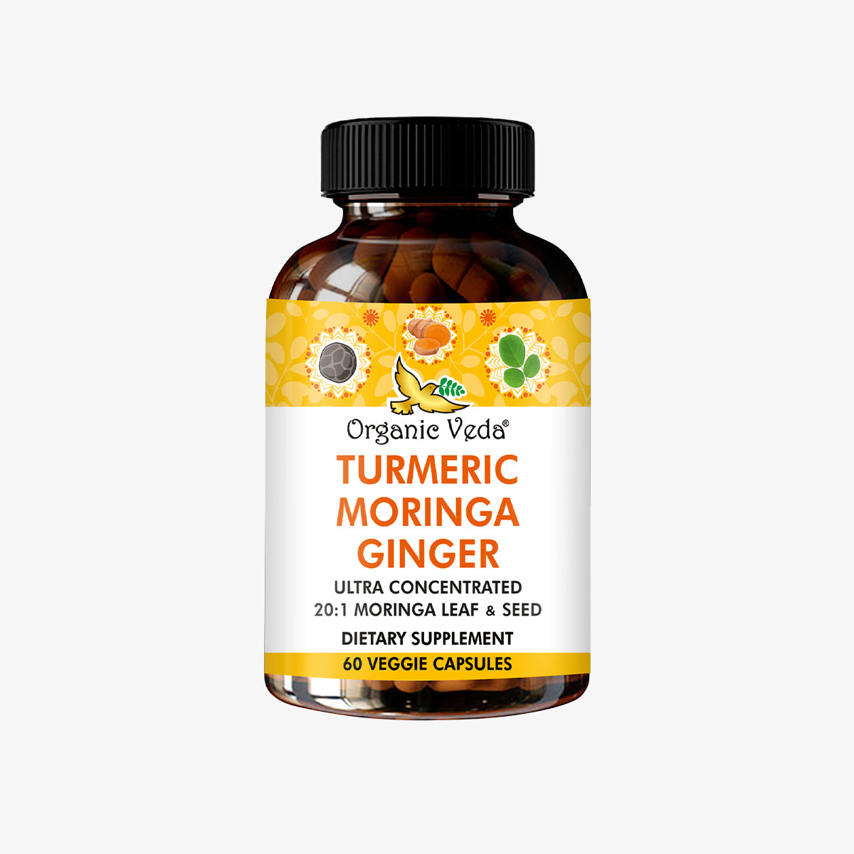 Turmeric Moringa Ginger Capsules OrganicVeda