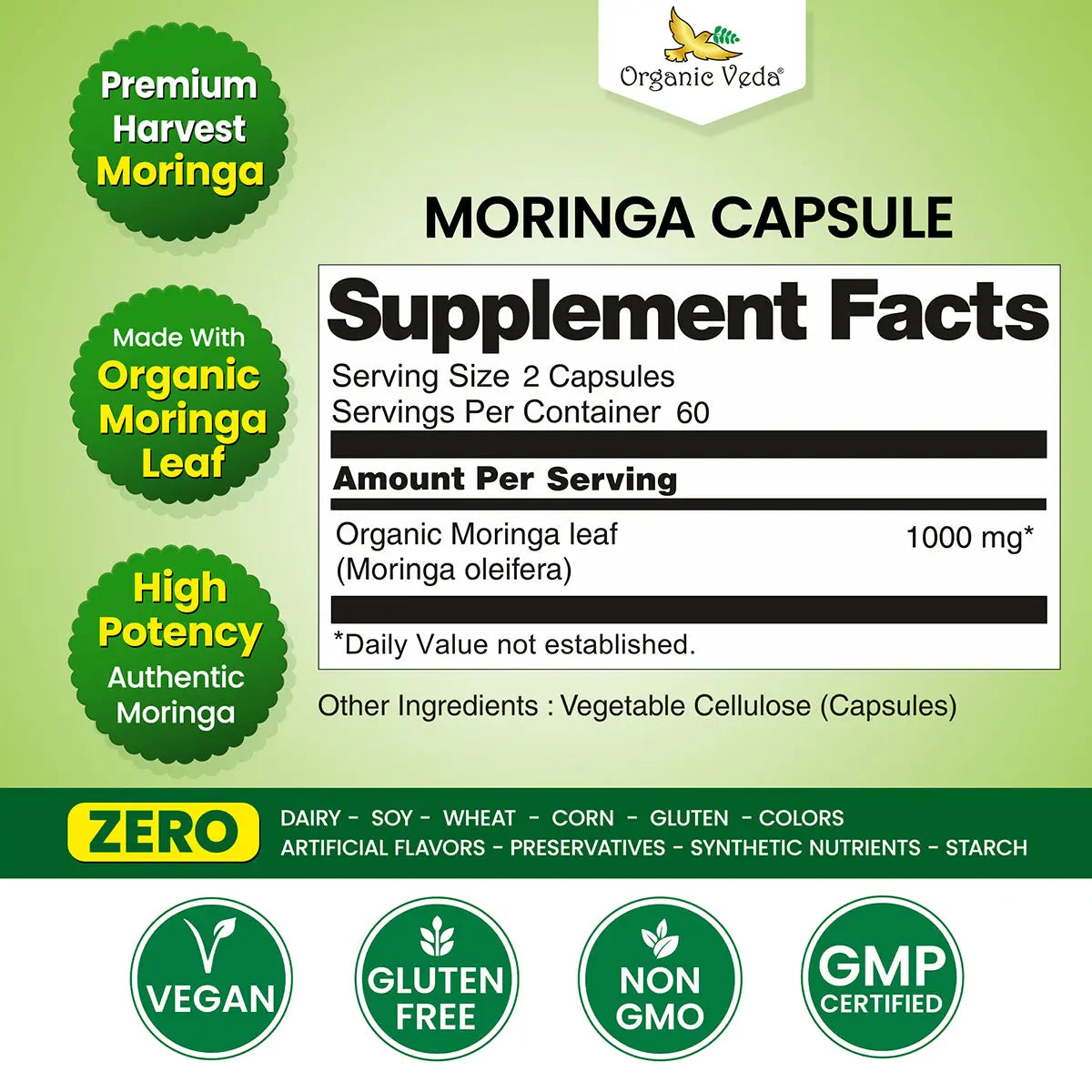 Moringa Capsules OrganicVeda