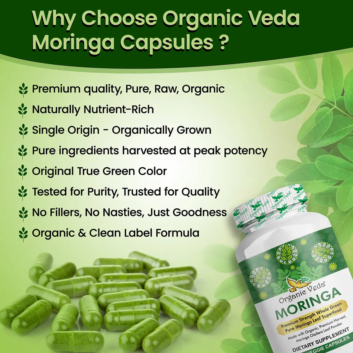 Moringa Capsules OrganicVeda
