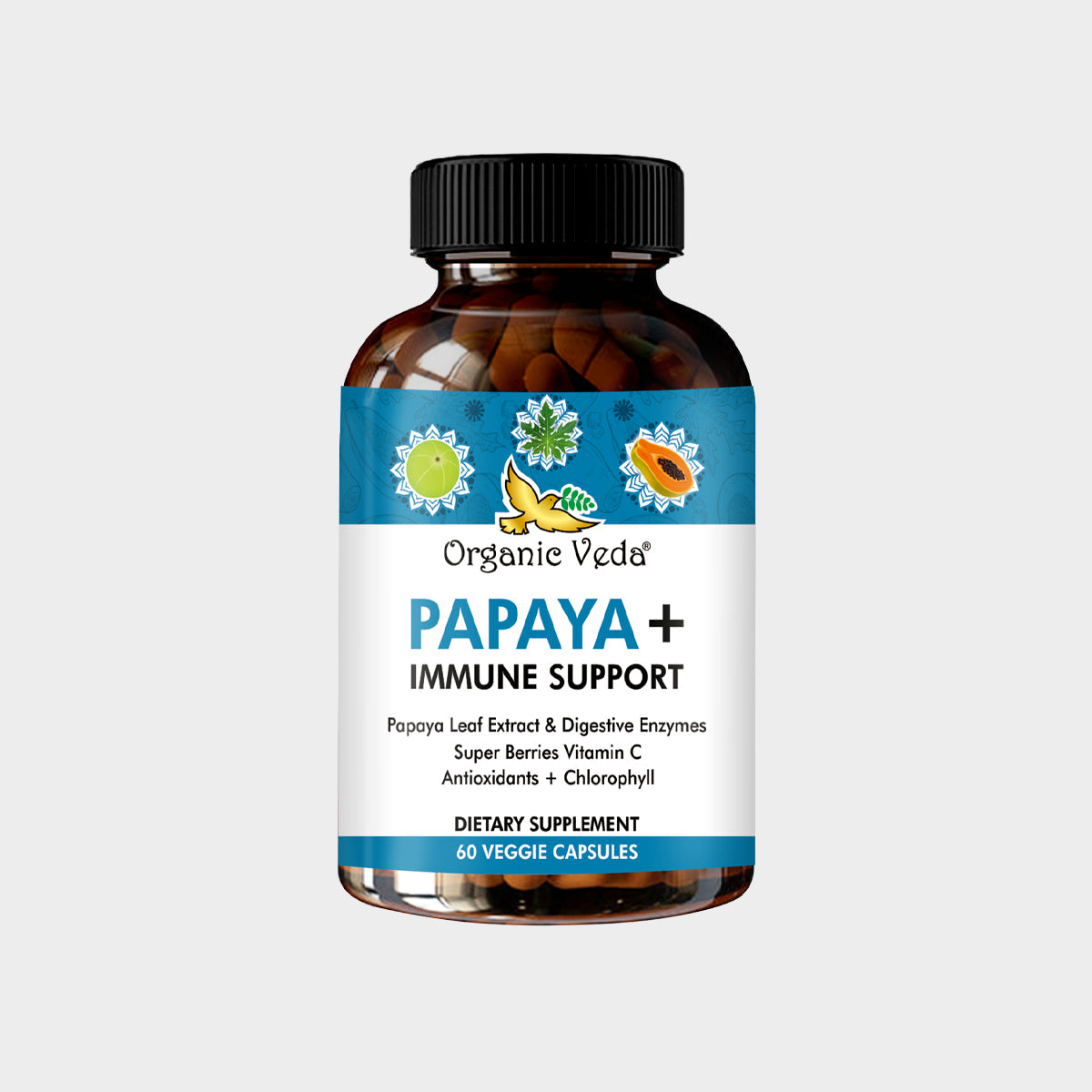 Papaya + Leaf Extract Immune Capsules OrganicVeda