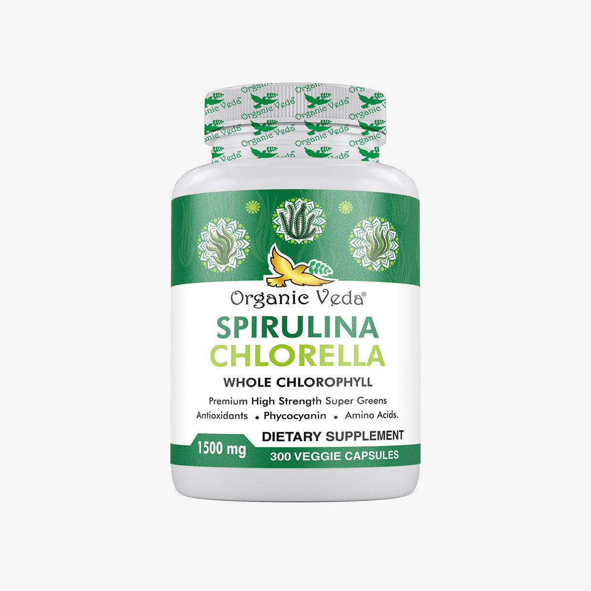 Spirulina Chlorella Capsules OrganicVeda
