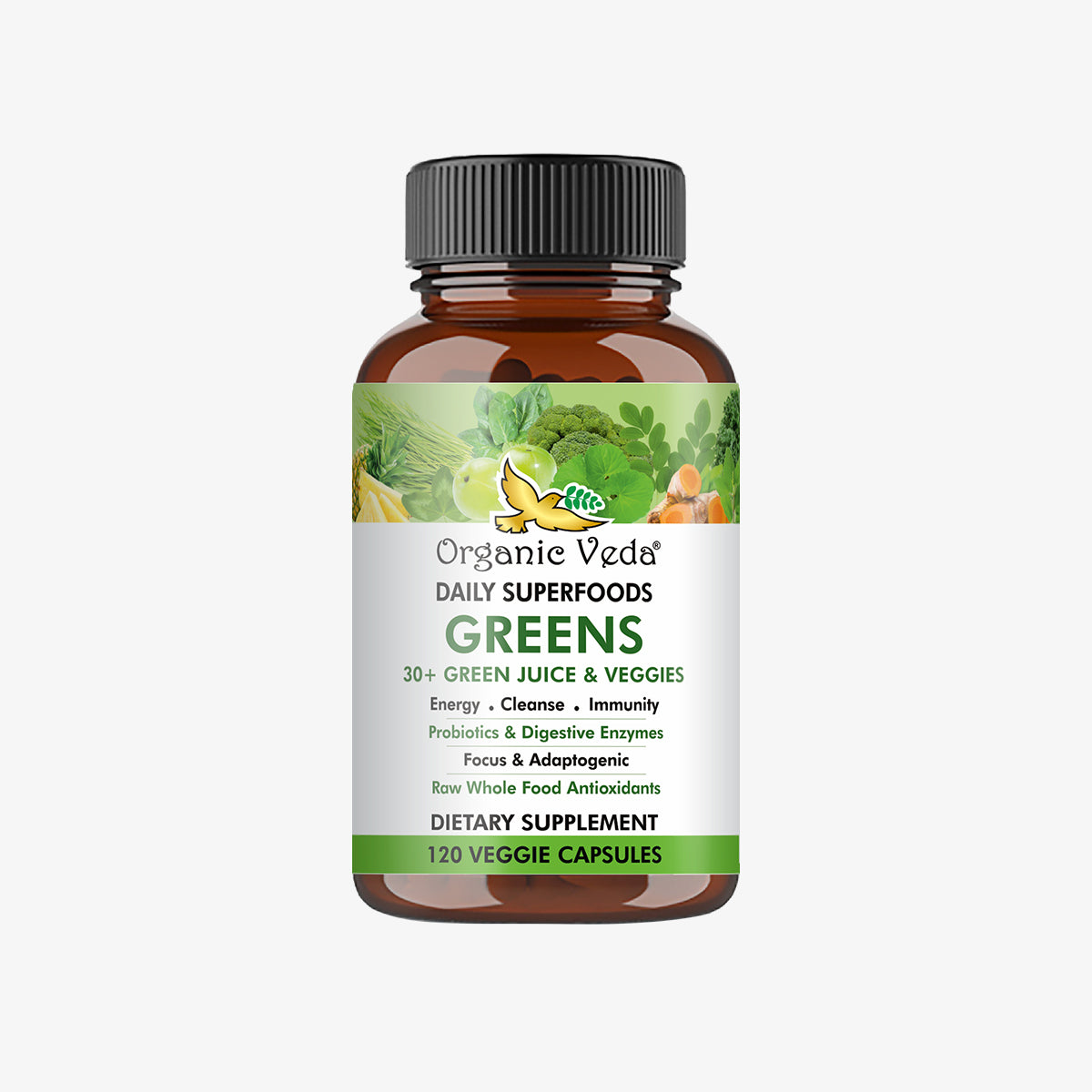 Superfoods Greens - 30+ Green Juices & Veggies OrganicVeda