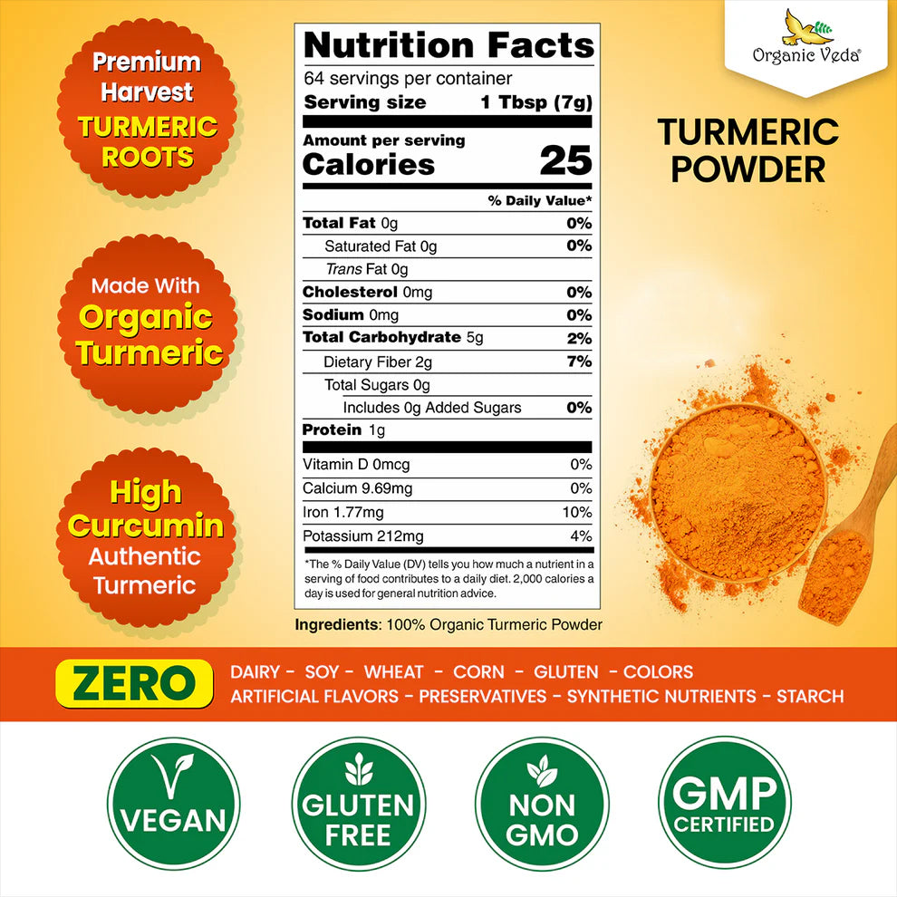 Turmeric Powder OrganicVeda USA