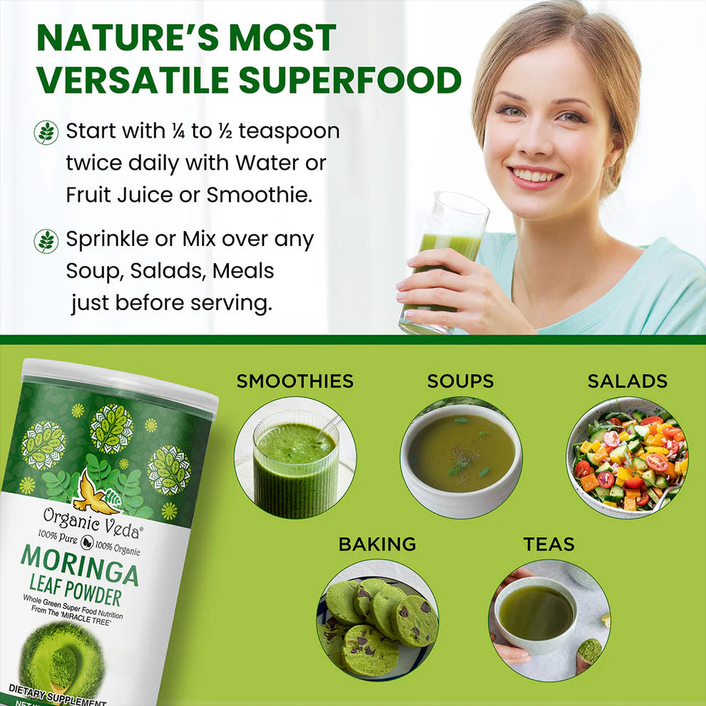 Moringa Leaf Powder OrganicVeda USA