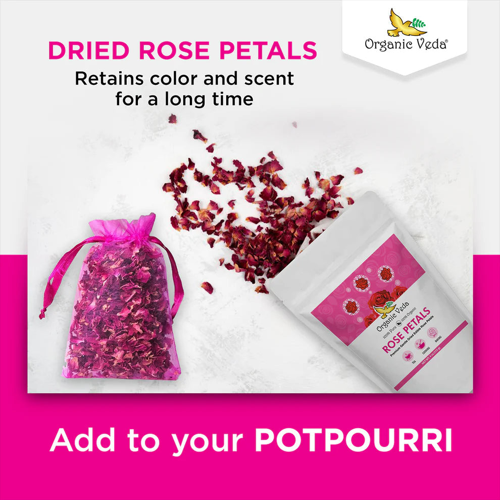 Rose Petals Dried OrganicVeda USA
