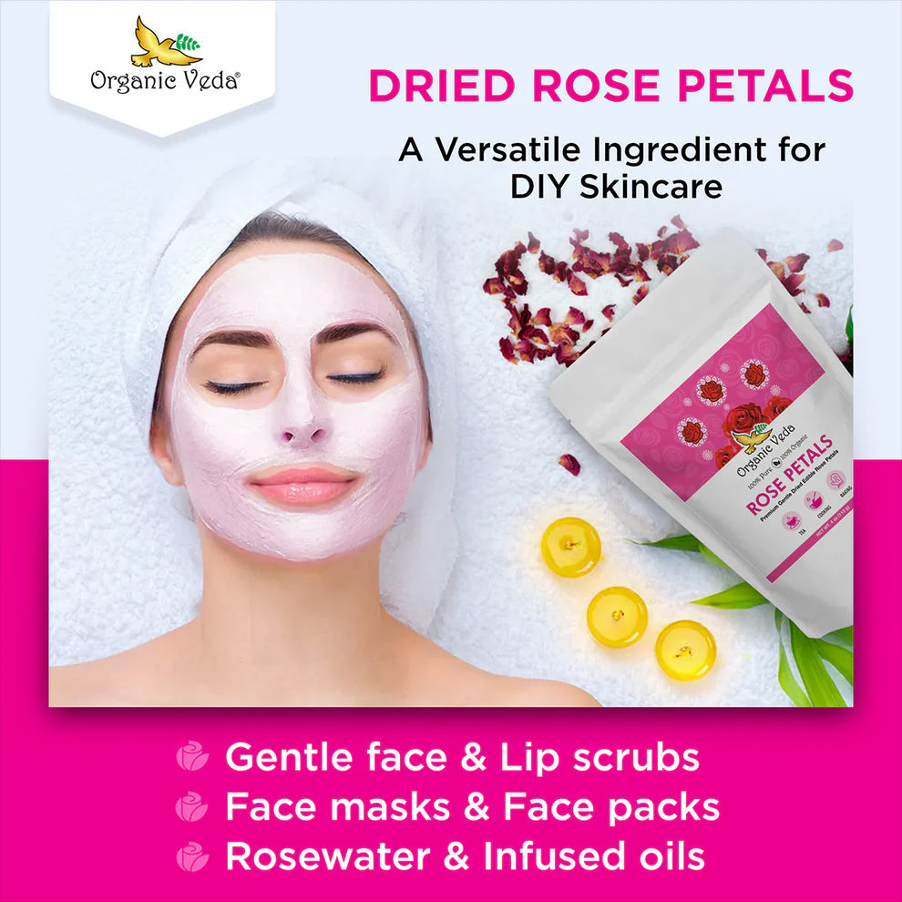 Rose Petals Dried OrganicVeda USA