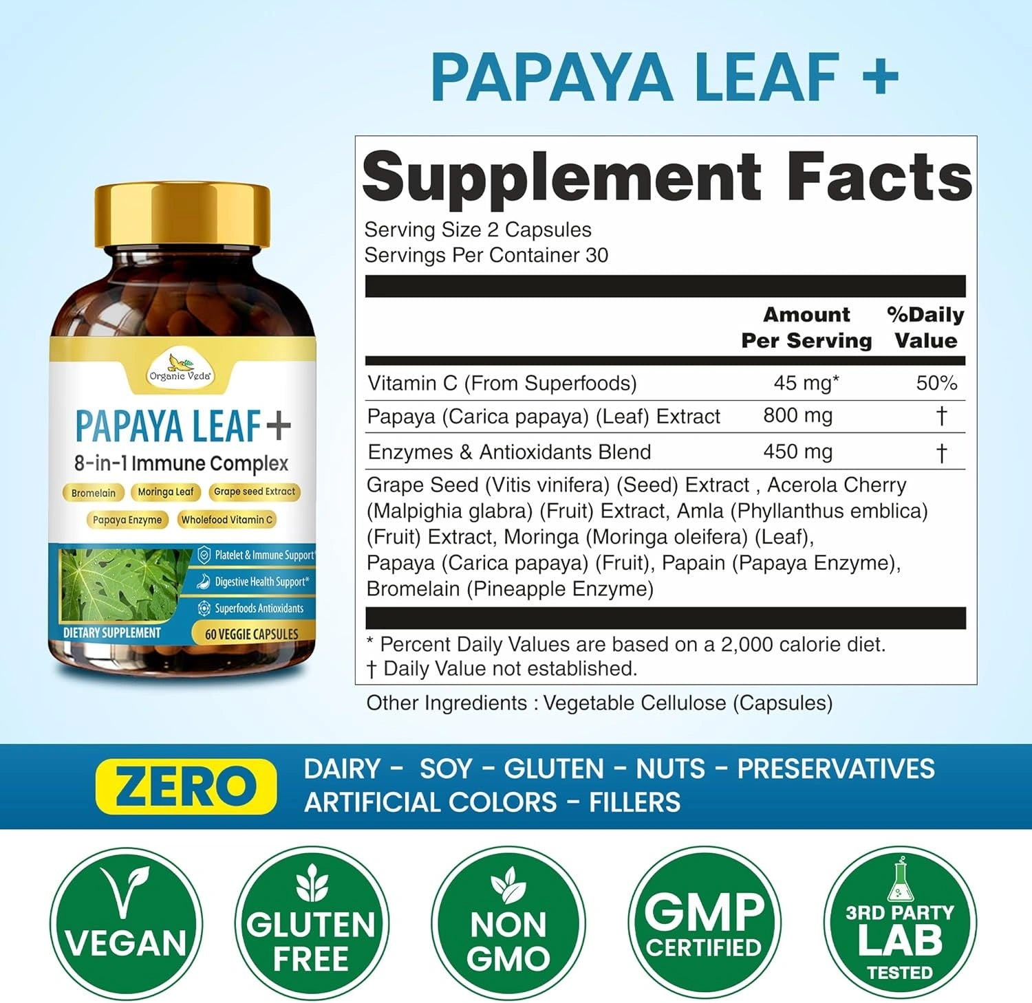 Papaya Leaf+ 8-in-1 Immune Complex