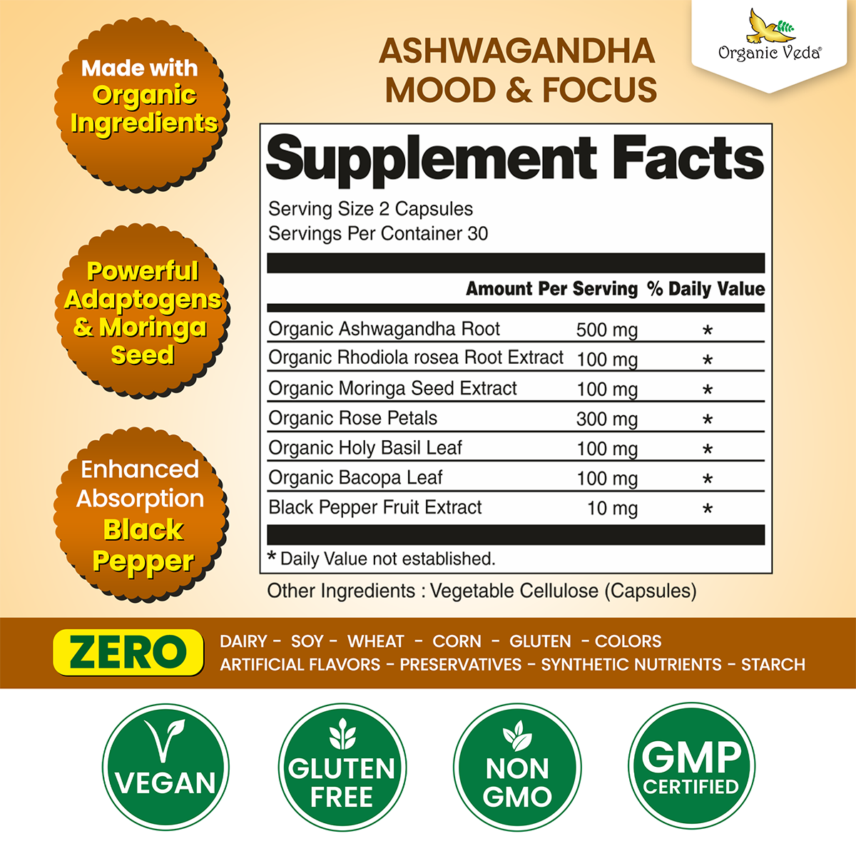 Ashwagandha Mood & Focus Capsules