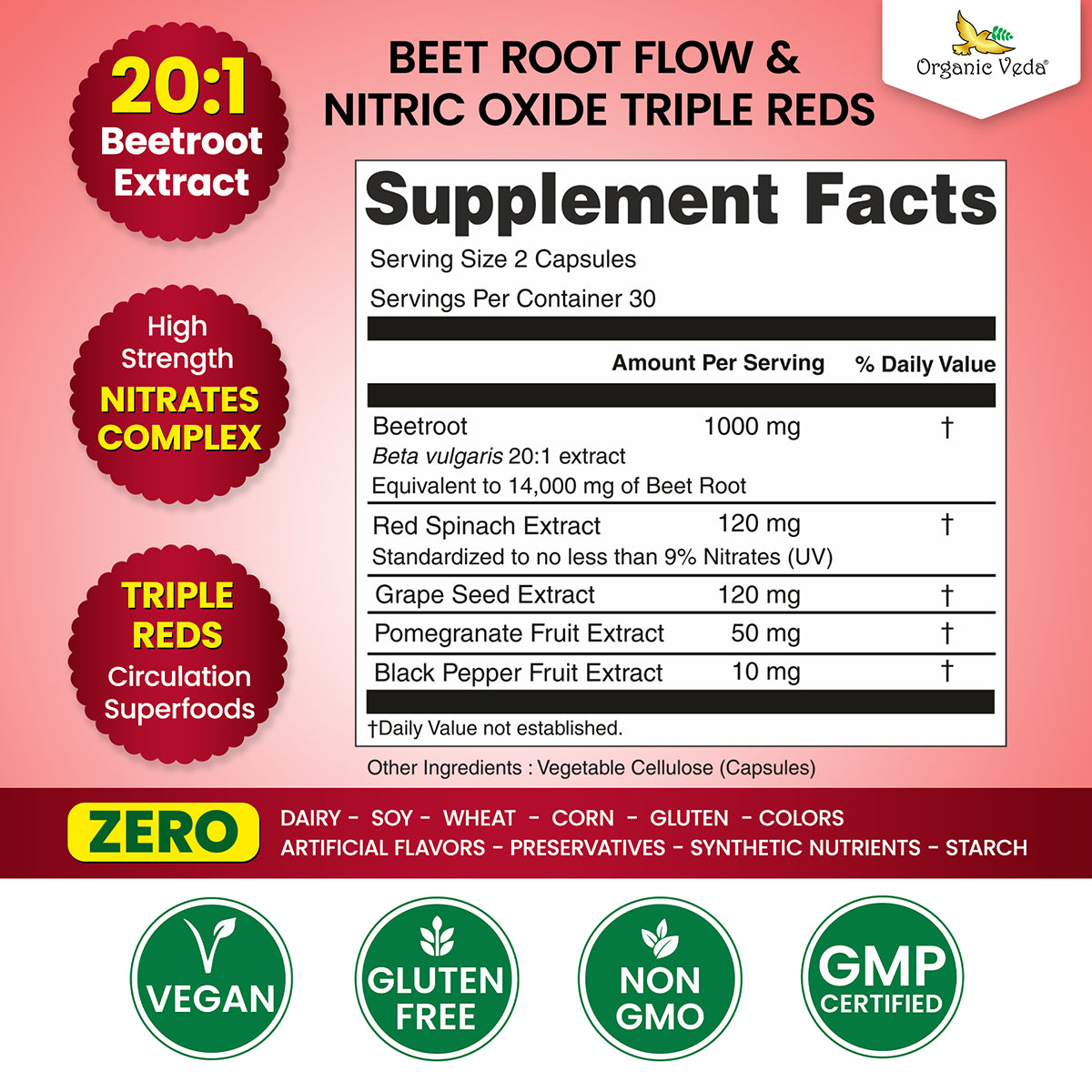 Beet Root Flow & Nitric Oxide Triple Reds