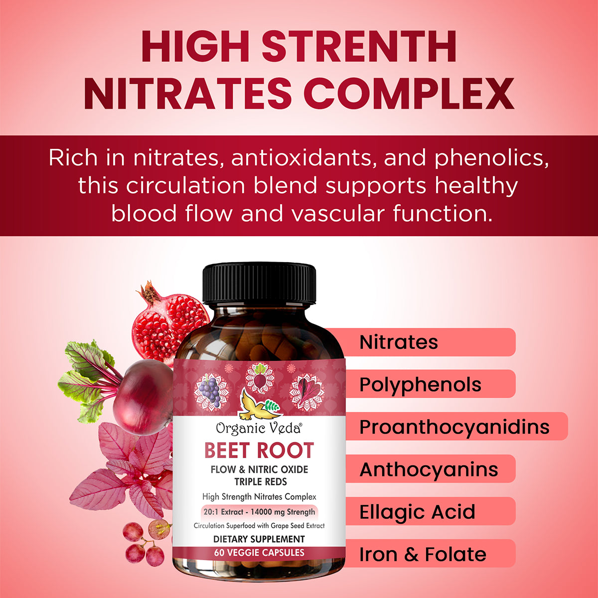 Beet Root Flow & Nitric Oxide Triple Reds