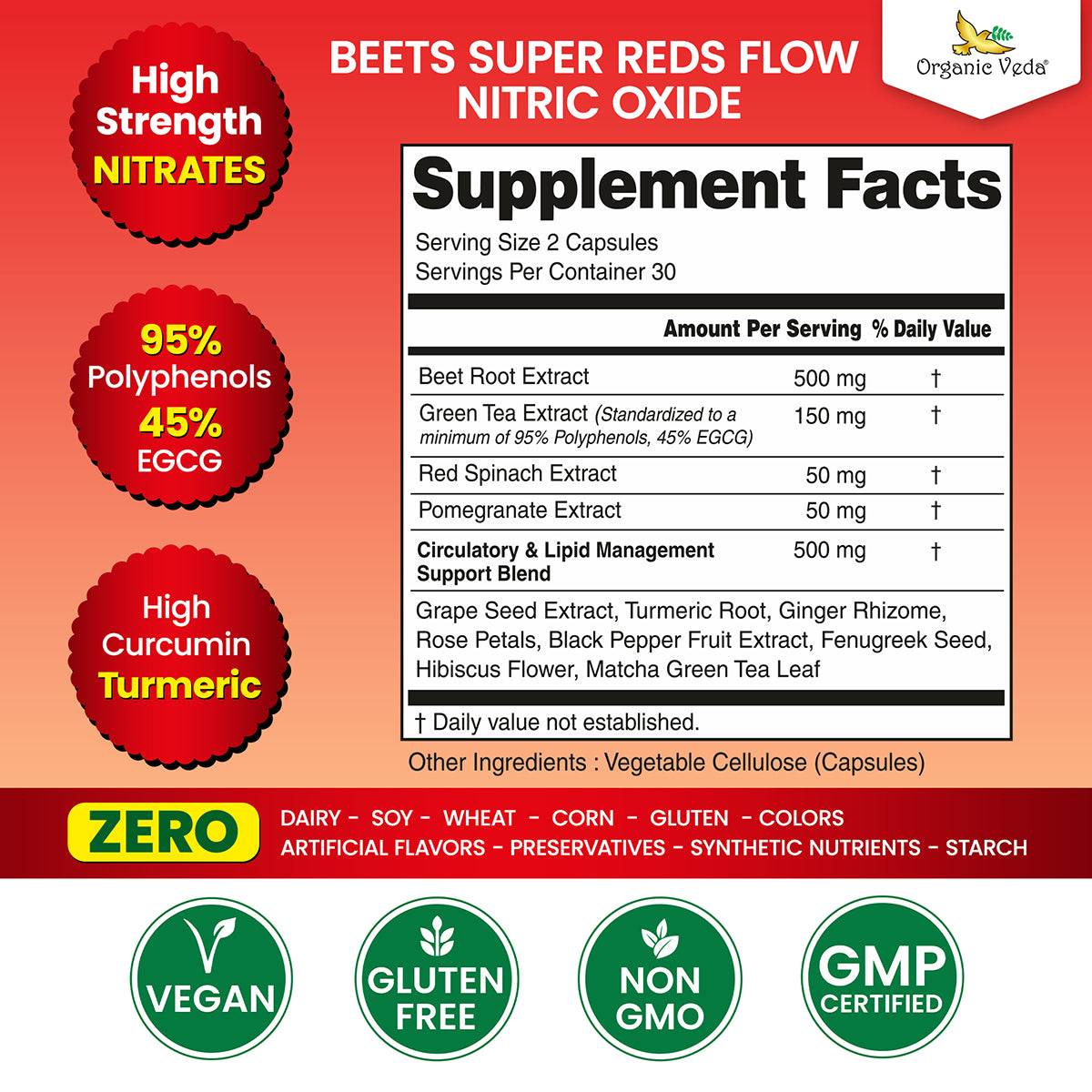 Beets Super Reds Flow Nitric Oxide