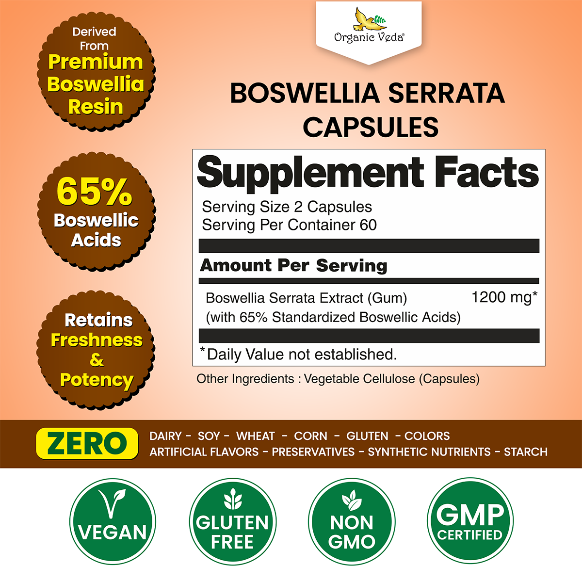 Boswellia Serrata Capsules Organicveda