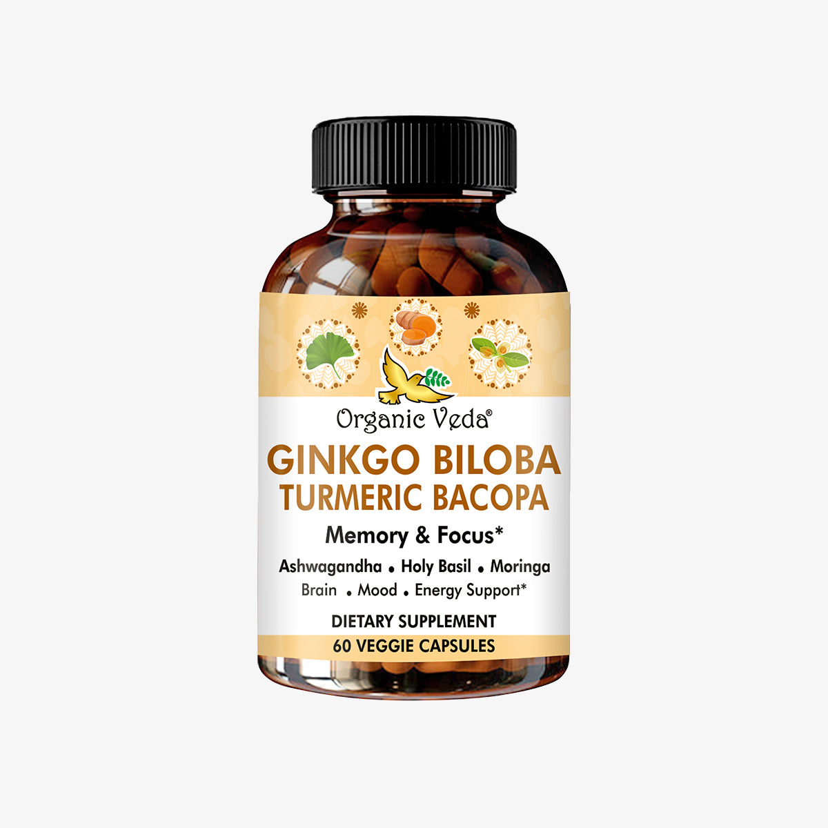 Ginkgo Biloba Turmeric Bacopa Capsules