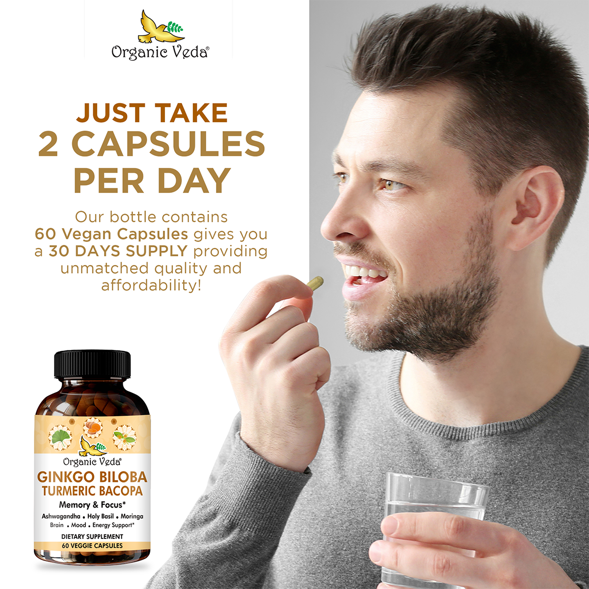Ginkgo Biloba Turmeric Bacopa Capsules
