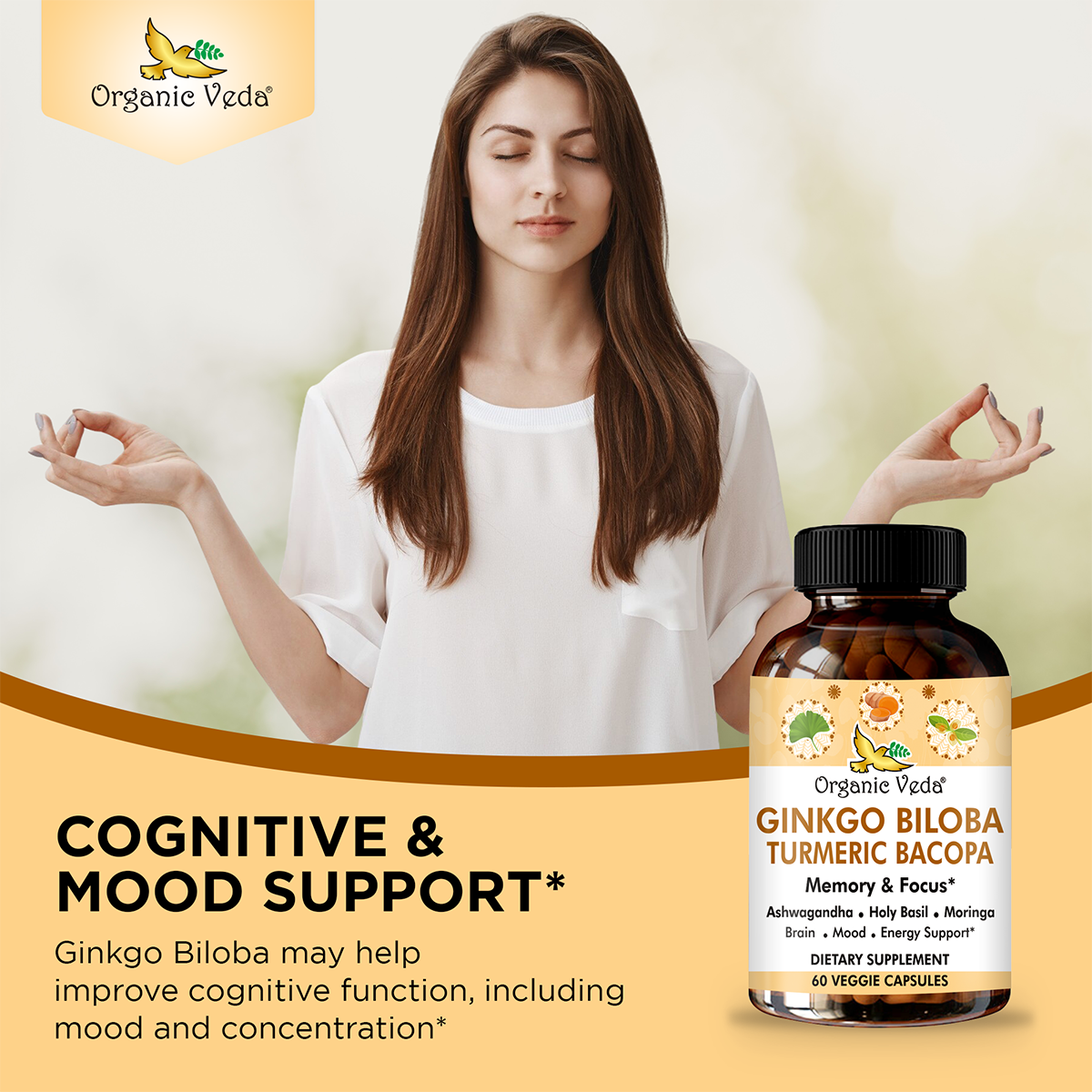 Ginkgo Biloba Turmeric Bacopa Capsules