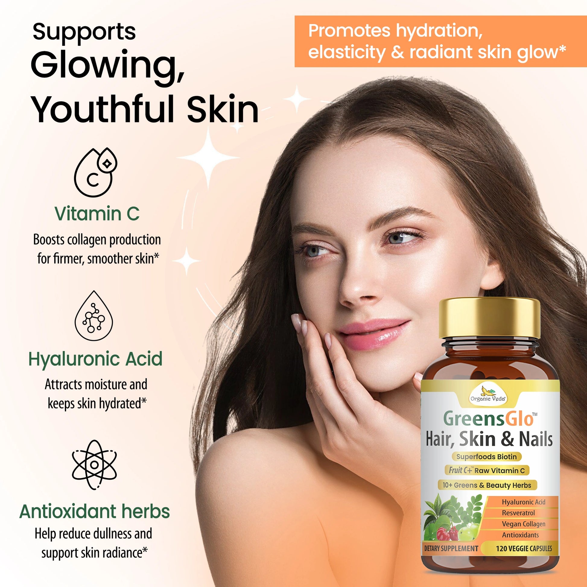 GreensGlo Skin, Hair, Nails Capsules