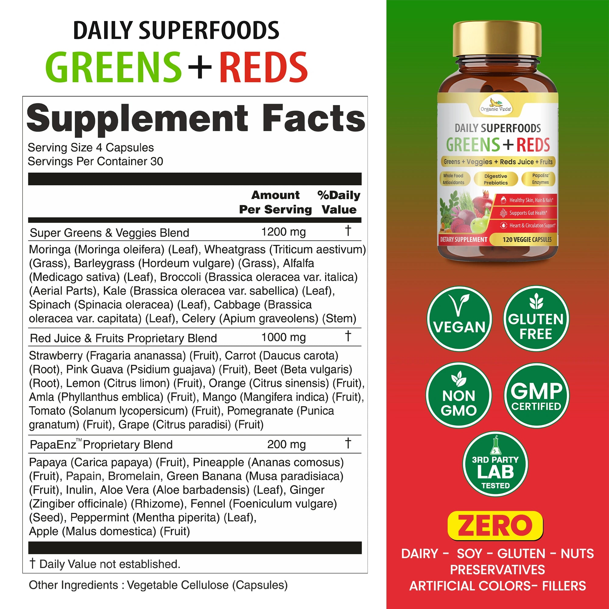 Superfoods Greens + Reds - Fruits & Veggies