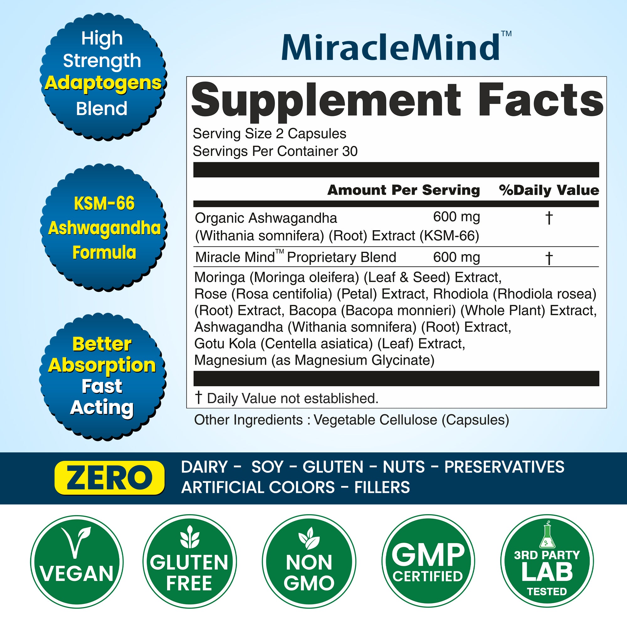 Organic veda Ashwagandha Miracle Mind
