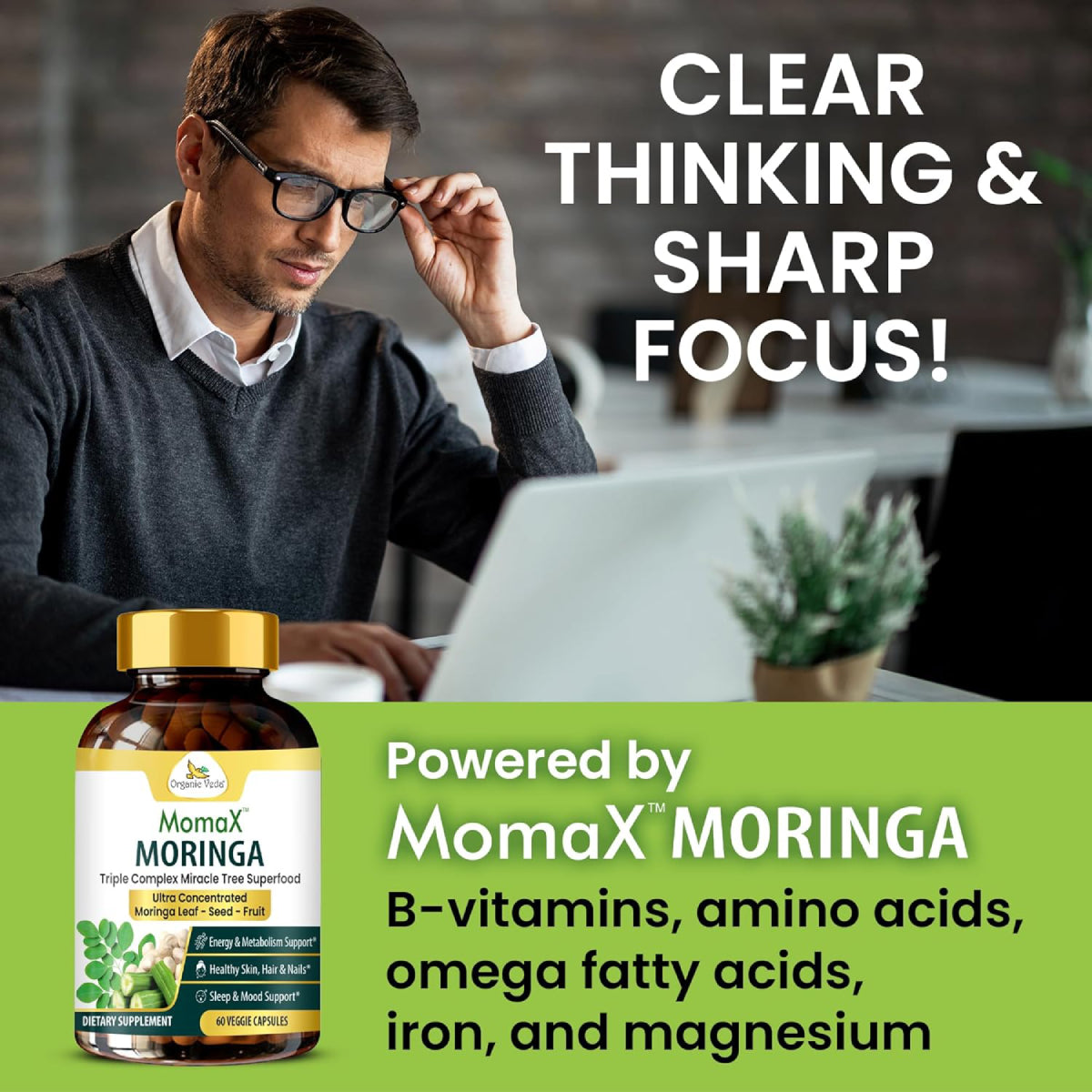 Momax Moringa Capsules OrganicVeda USA