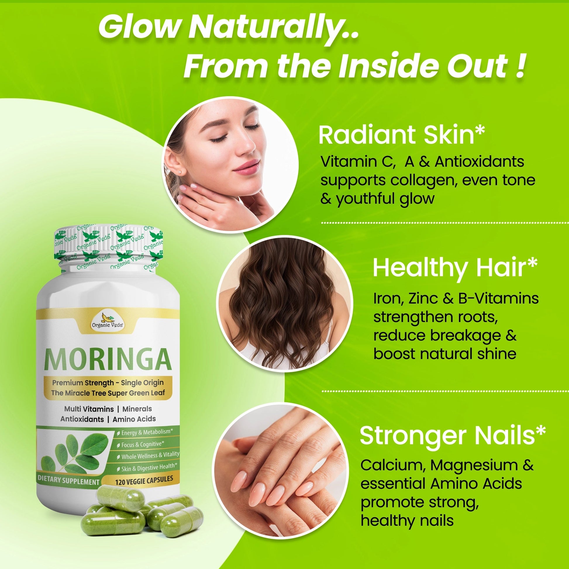 Moringa Capsules OrganicVeda USA