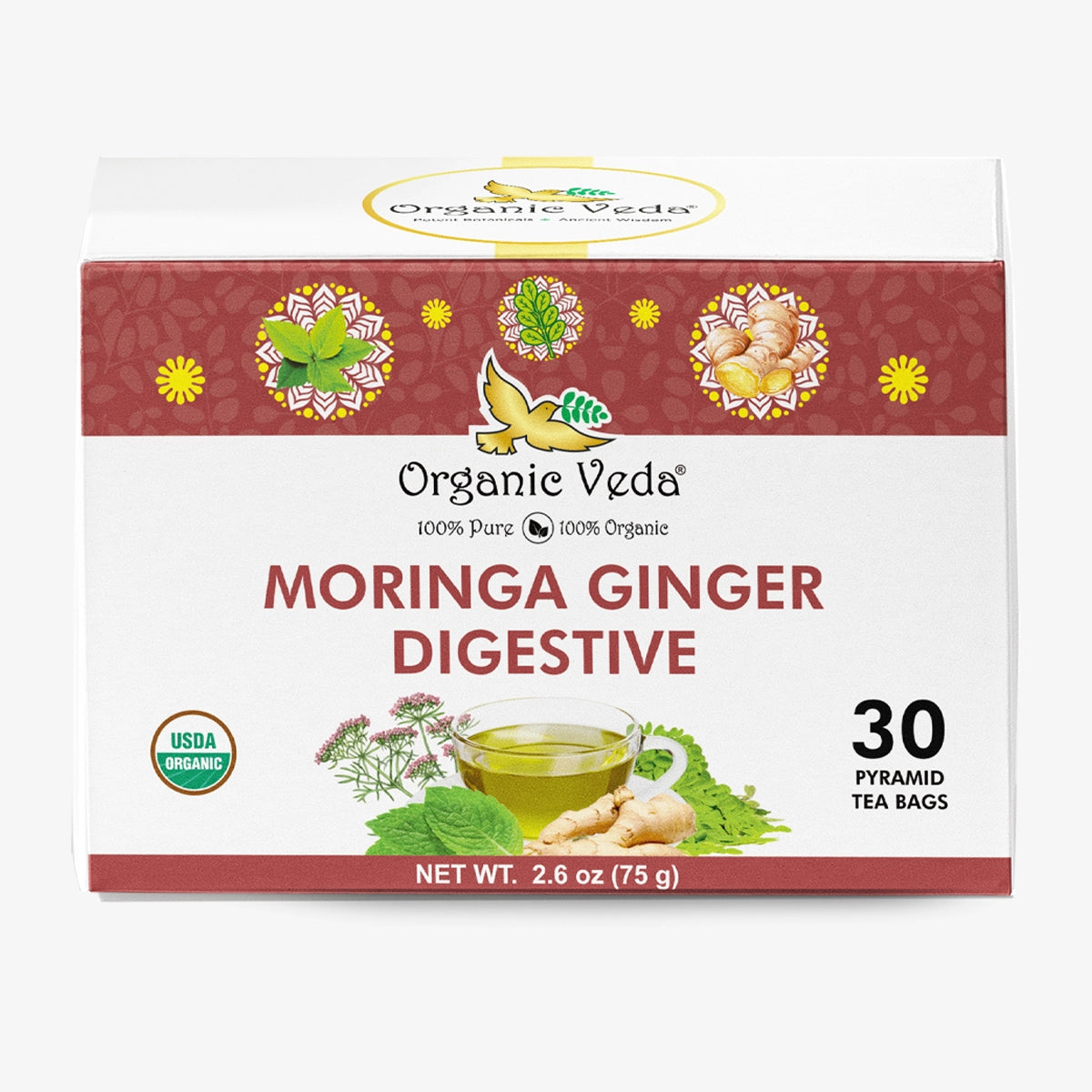 Moringa Ginger Digestive Tea Bags
