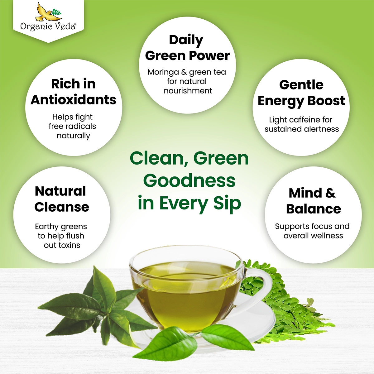 Moringa Green Tea Bags