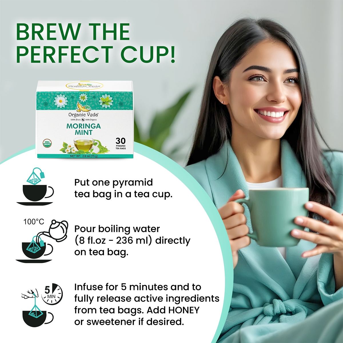Moringa Mint Tea Bags