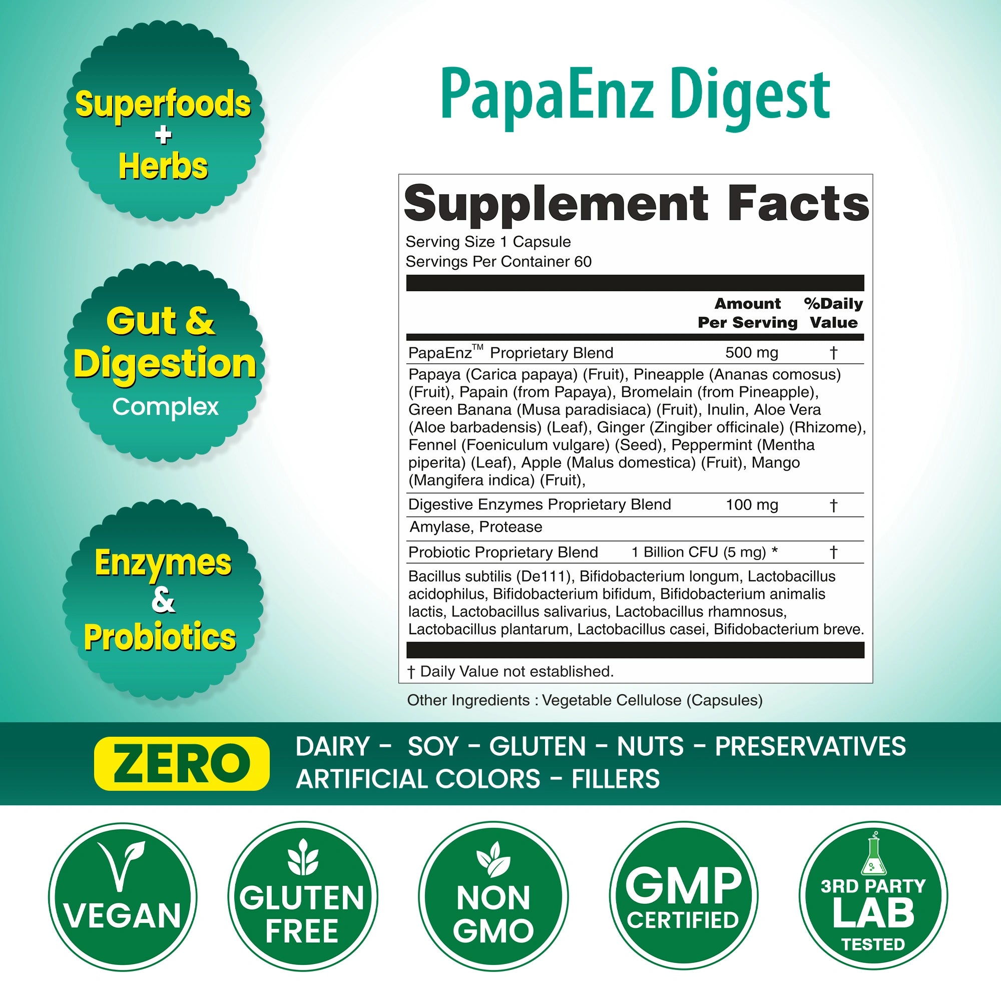 PapaEnz Digest Capsules