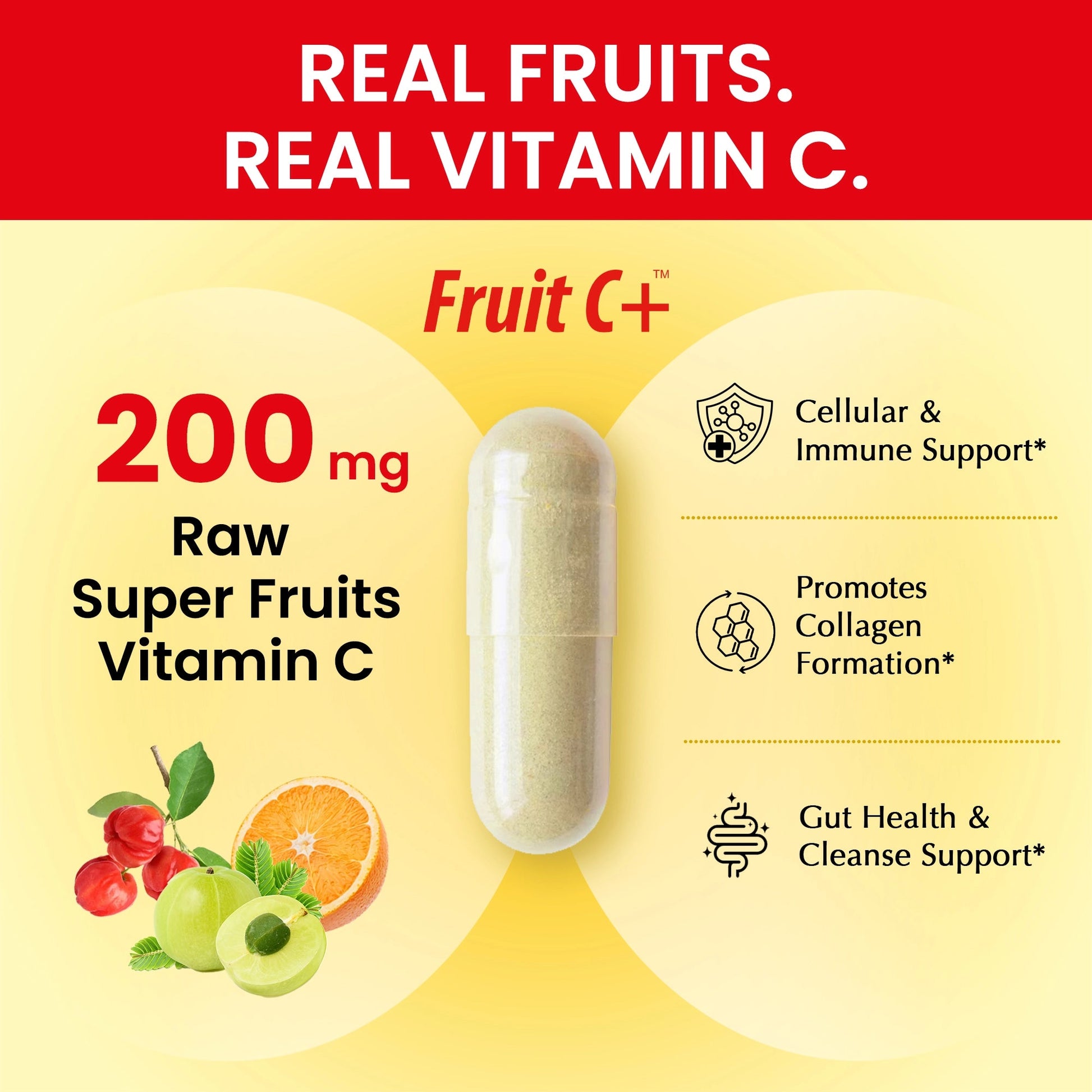 Acerola and Amla Vitamin C Capsules OrganicVeda USA