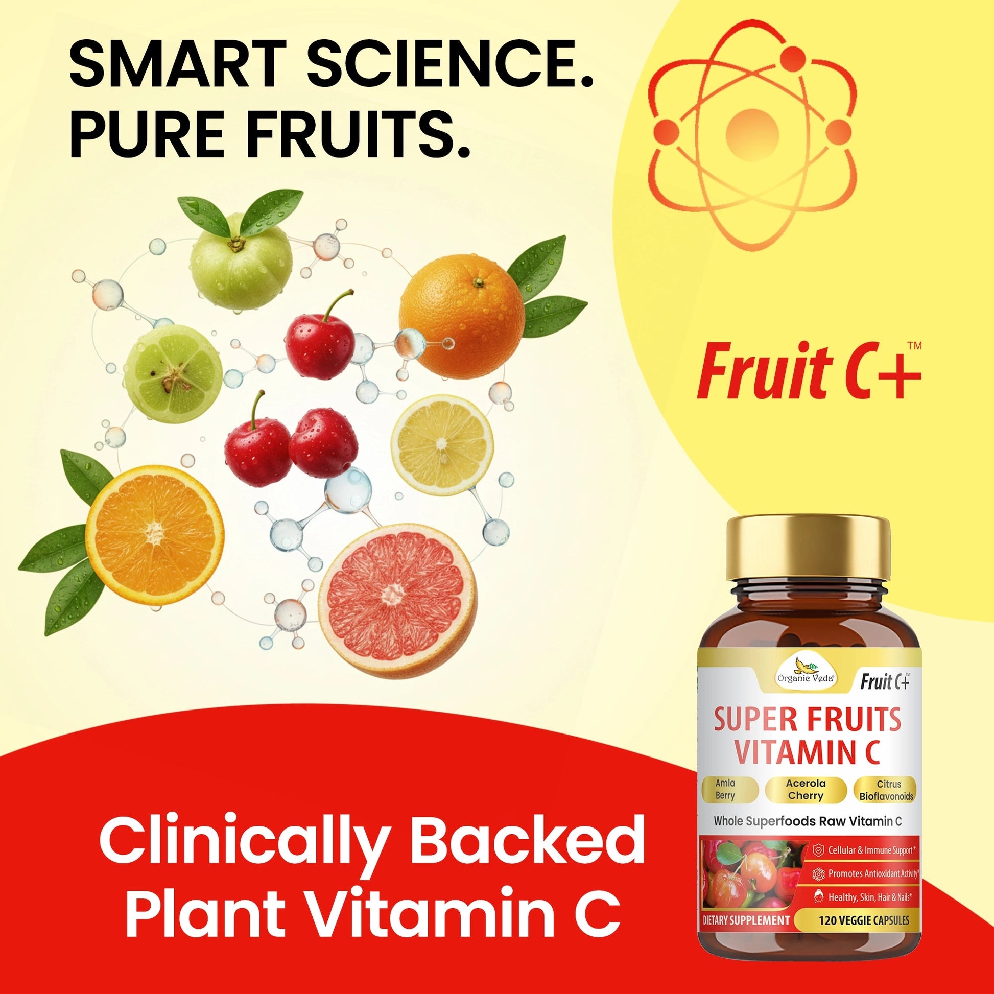 Acerola and Amla Vitamin C Capsules OrganicVeda USA