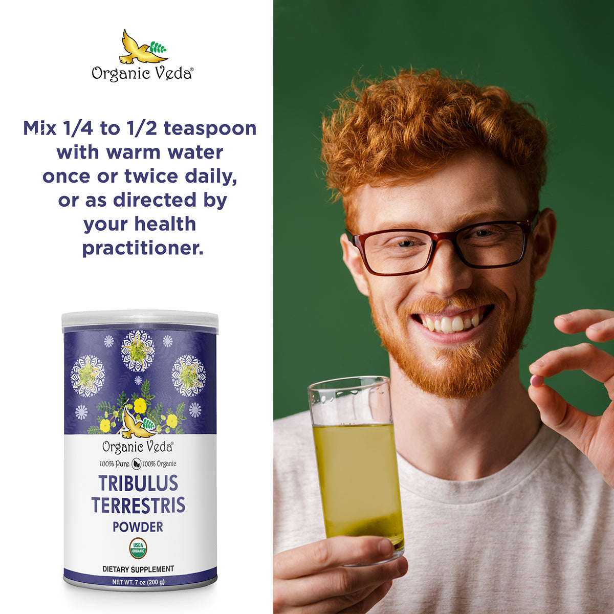 Tribulus Terrestris Powder OrganicVeda