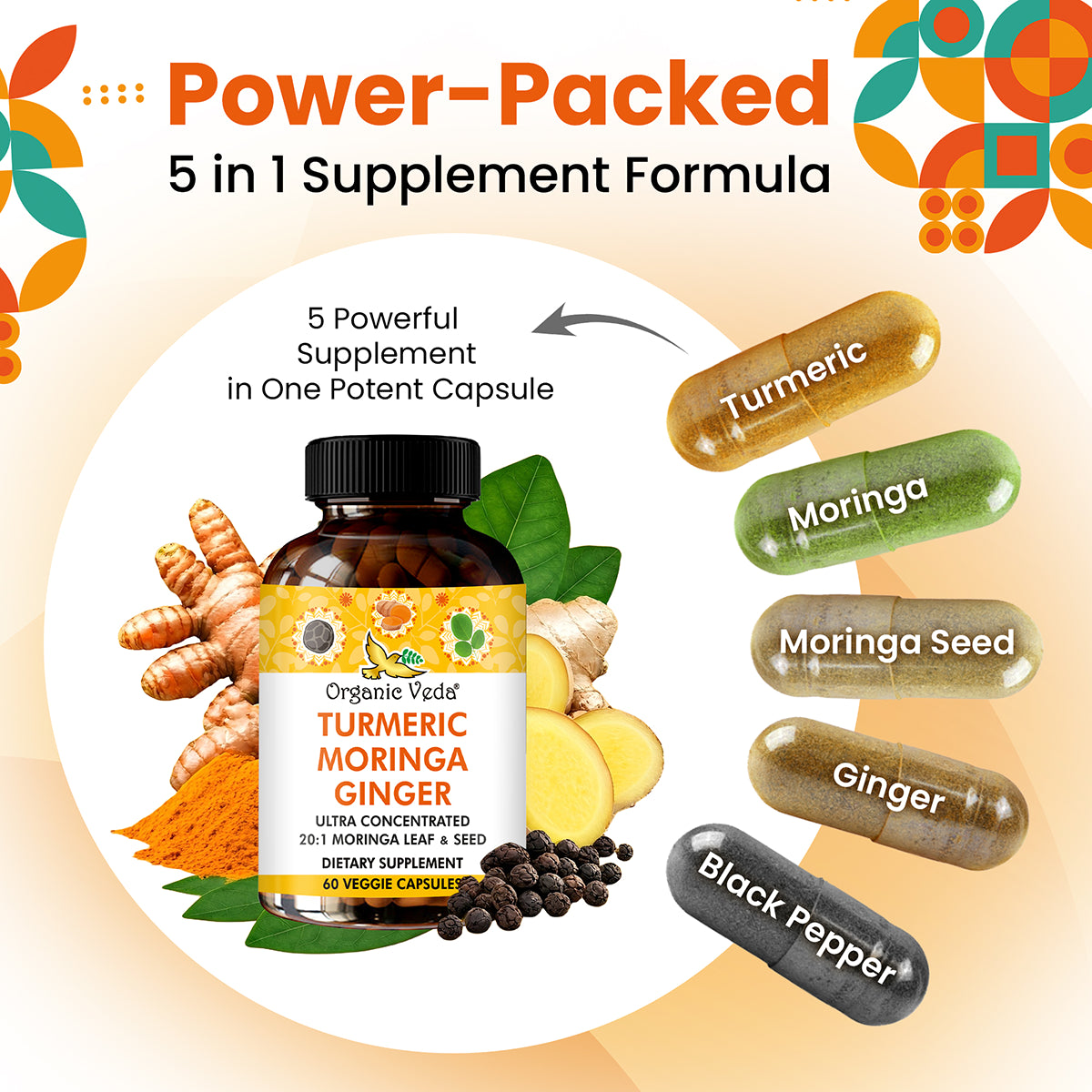 Turmeric Moringa Ginger Capsules