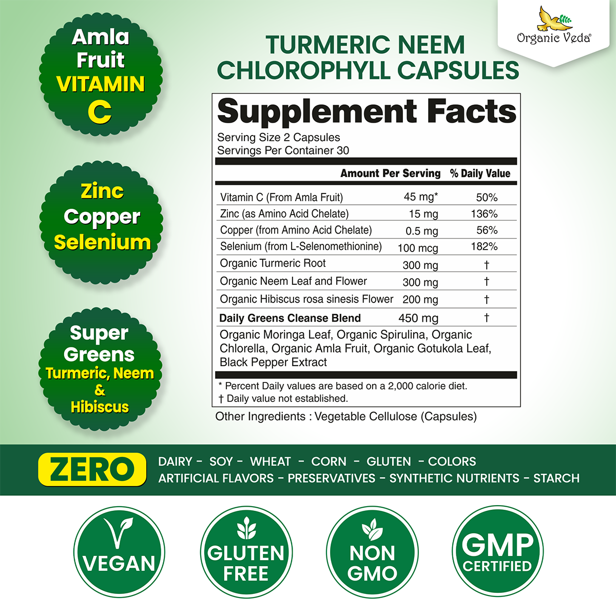 Turmeric Neem Chlorophyll Capsules